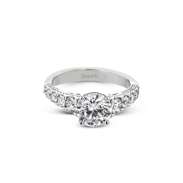 18k White Gold Semi-mount Engagement Ring Image 2 Diamond Showcase Longview, WA