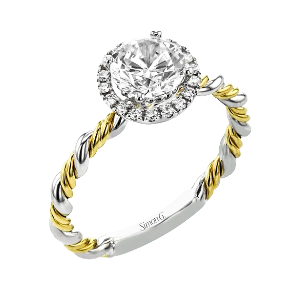 18k Two-tone Gold Semi-mount Engagement Ring Diamond Showcase Longview, WA
