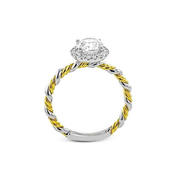 18k Two-tone Gold Semi-mount Engagement Ring Image 3 Diamond Showcase Longview, WA