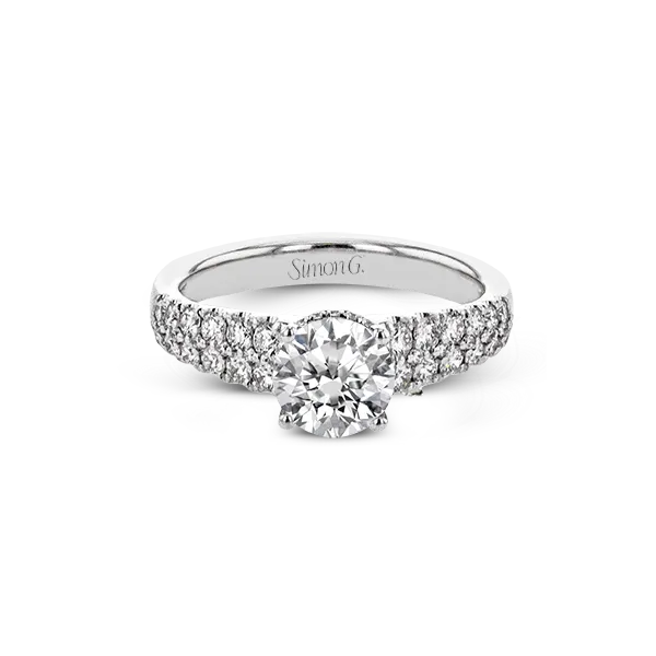 18k White Gold Semi-mount Engagement Ring Image 2 Diamond Showcase Longview, WA