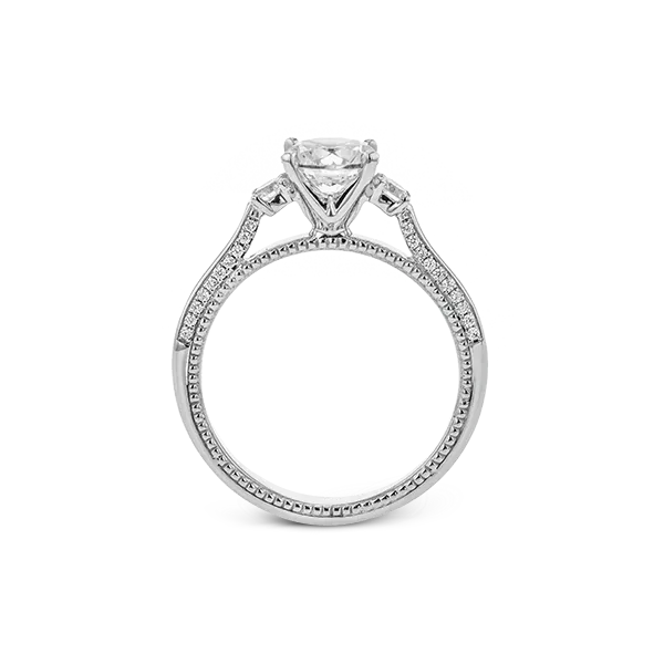 18k White Gold Semi-mount Engagement Ring Image 3 Jim Bartlett Fine Jewelry Longview, TX