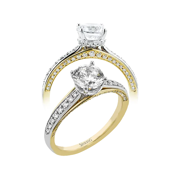 18k Two-tone Gold Semi-mount Engagement Ring Diamond Showcase Longview, WA