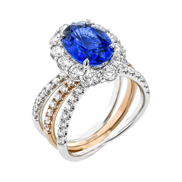 18k White & Rose Gold Gemstone Fashion Ring Diamond Showcase Longview, WA