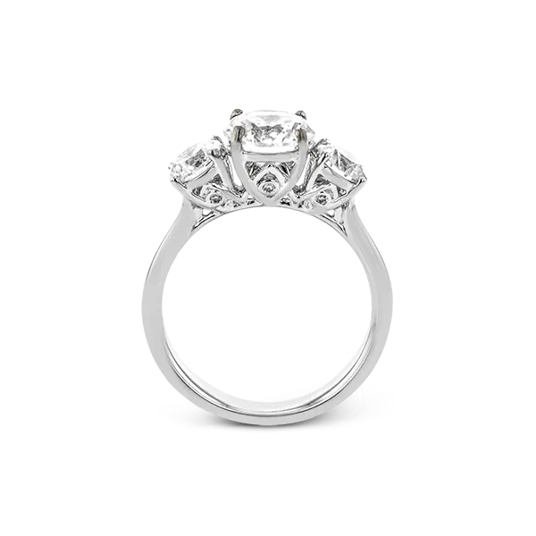 18k White Gold Semi-mount Engagement Ring Image 3 Diamond Showcase Longview, WA