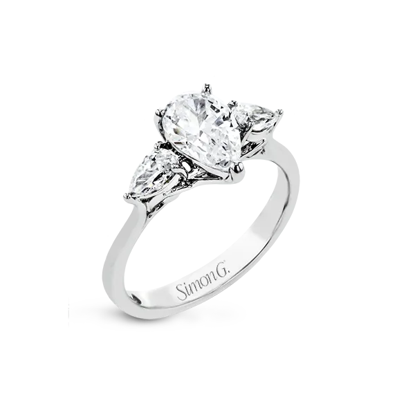 18k White Gold Semi-mount Engagement Ring Diamonds Direct St. Petersburg, FL