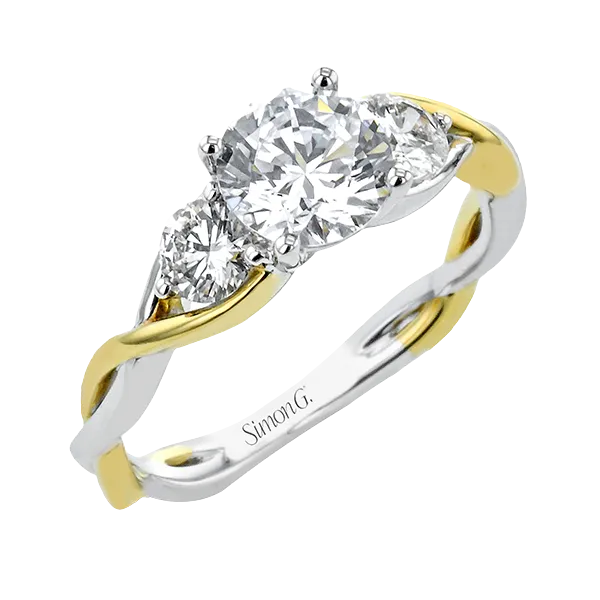 18k Two-tone Gold Semi-mount Engagement Ring Diamonds Direct St. Petersburg, FL