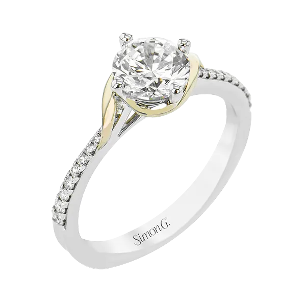 18k Two-tone Gold Semi-mount Engagement Ring Diamond Showcase Longview, WA