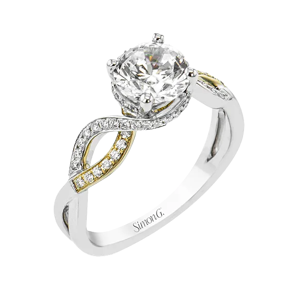 18k Two-tone Gold Semi-mount Engagement Ring Diamond Showcase Longview, WA