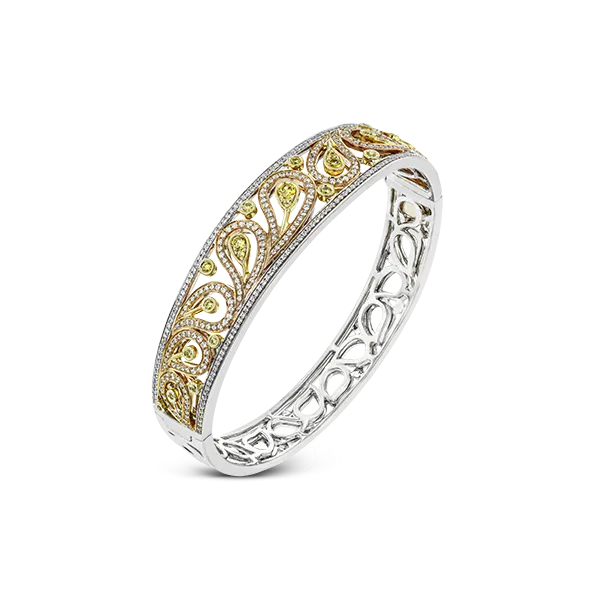 18k Tri-color Gold Bangle Bracelet Diamond Showcase Longview, WA