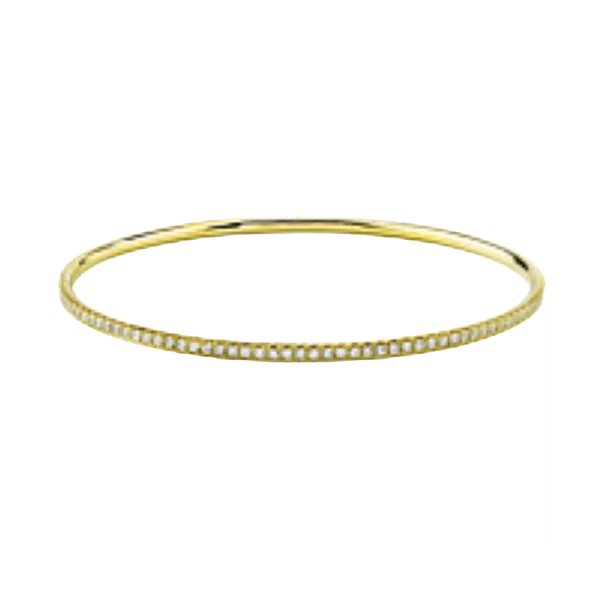 18k Yellow Gold Bangle Bracelet Diamond Showcase Longview, WA