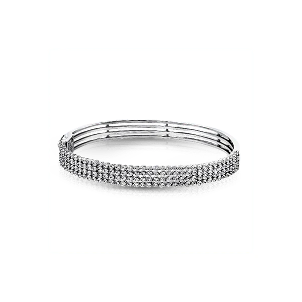 18k White Gold Bangle Bracelet Diamond Showcase Longview, WA