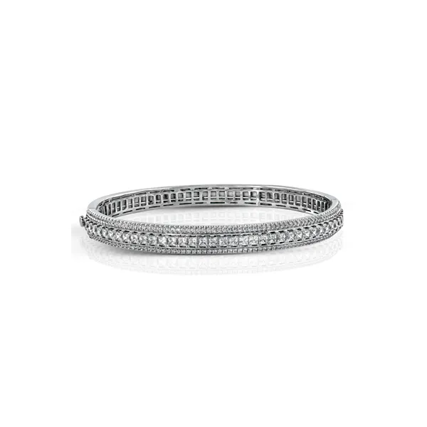 18k White Gold Bangle Bracelet Diamond Showcase Longview, WA