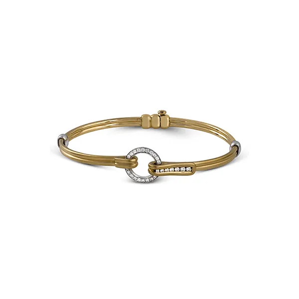 18k Two-tone Gold Men's Bracelet Diamond Showcase Longview, WA