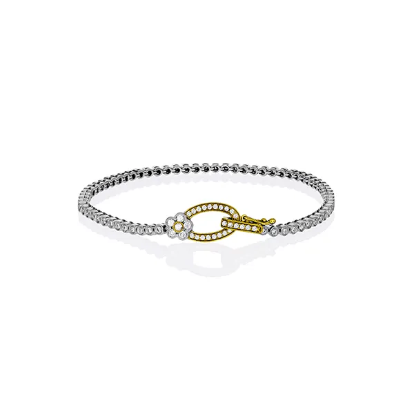 18k Two-tone Gold Diamond Bracelet Diamond Showcase Longview, WA