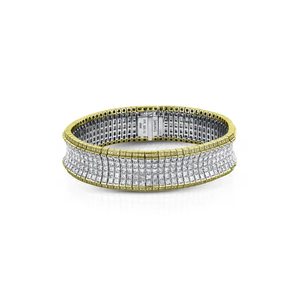 18k Two-tone Gold Diamond Bracelet Diamond Showcase Longview, WA