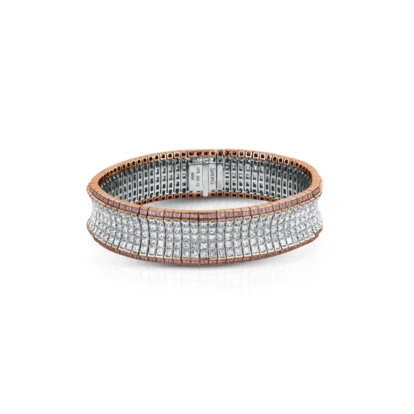18k White & Rose Gold Diamond Bracelet Almassian Jewelers, LLC Grand Rapids, MI