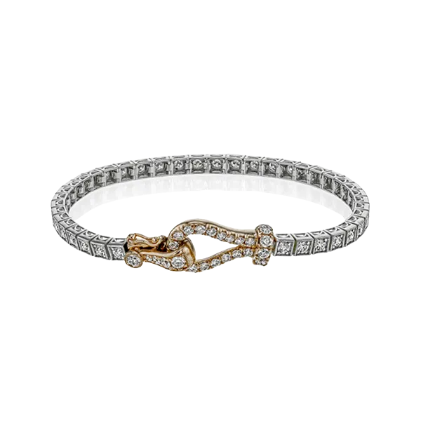 18k White & Rose Gold Diamond Bracelet Diamond Showcase Longview, WA