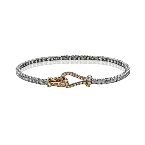 18k White & Rose Gold Diamond Bracelet Diamonds Direct St. Petersburg, FL