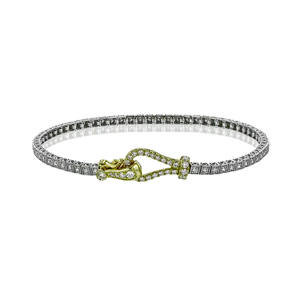 18k Two-tone Gold Diamond Bracelet Diamond Showcase Longview, WA
