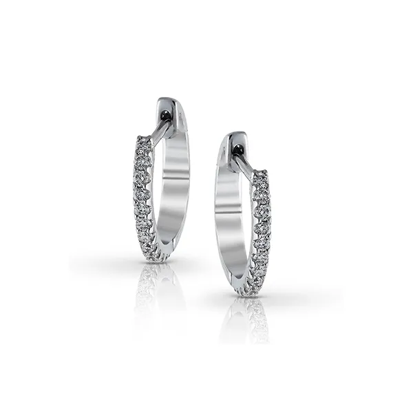 Platinum Diamond Hoop Earrings Diamond Showcase Longview, WA