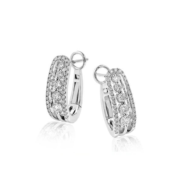 18k White Gold Diamond Earrings James & Williams Jewelers Berwyn, IL