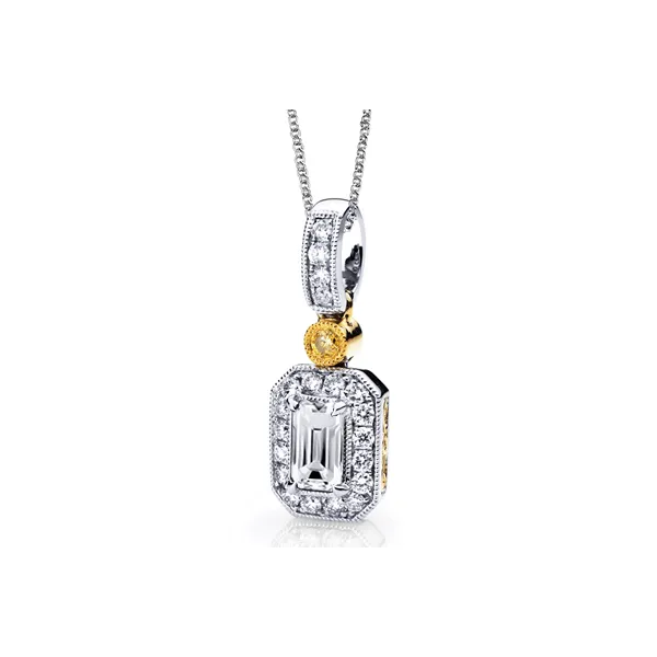 18k Two-tone Gold Gemstone Pendant Quenan's Fine Jewelers Georgetown, TX
