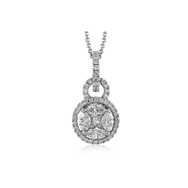 18k White Gold Diamond Pendant Diamond Showcase Longview, WA
