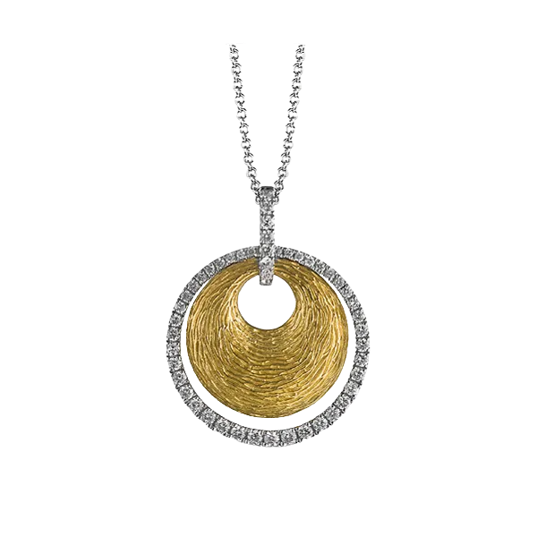 18k Two-tone Gold Diamond Pendant Diamonds Direct St. Petersburg, FL
