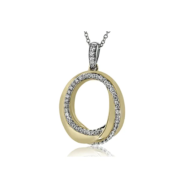 18k Two-tone Gold Diamond Pendant Diamond Showcase Longview, WA