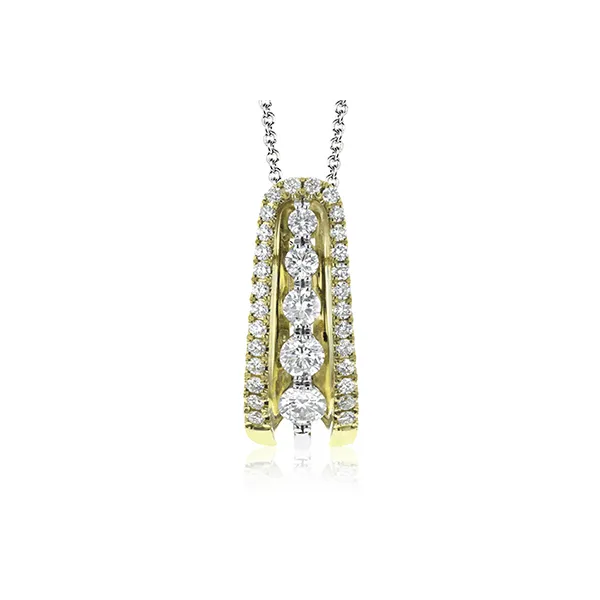 18k Yellow Gold Diamond Pendant Diamond Showcase Longview, WA