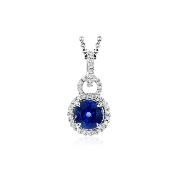 18k White Gold Gemstone Pendant Diamond Showcase Longview, WA