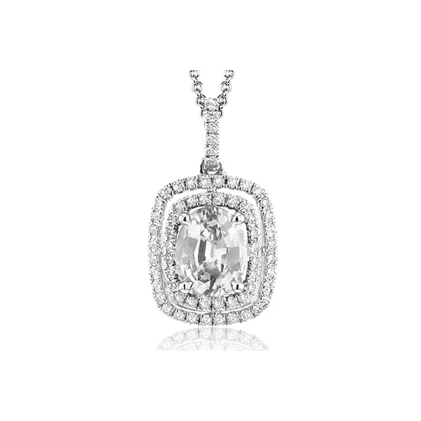 18k White Gold Gemstone Pendant Diamonds Direct St. Petersburg, FL