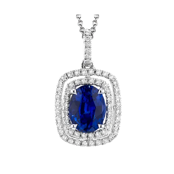 18k White Gold Gemstone Pendant Diamond Showcase Longview, WA