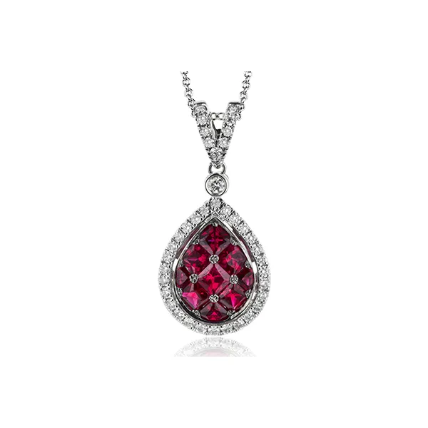18k White Gold Gemstone Pendant Diamond Showcase Longview, WA
