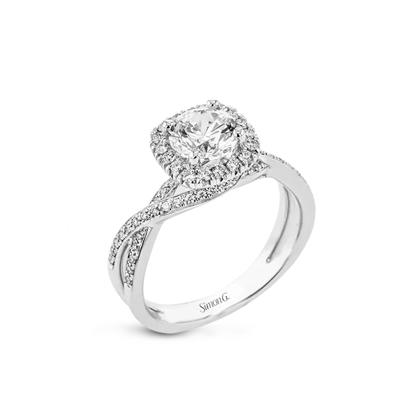 18k White Gold Semi-mount Engagement Ring Diamonds Direct St. Petersburg, FL