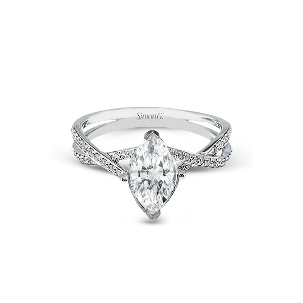 18k White Gold Semi-mount Engagement Ring Image 2 Diamond Showcase Longview, WA