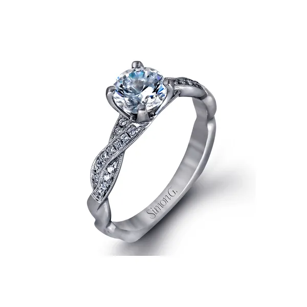 18k White Gold Semi-mount Engagement Ring James & Williams Jewelers Berwyn, IL
