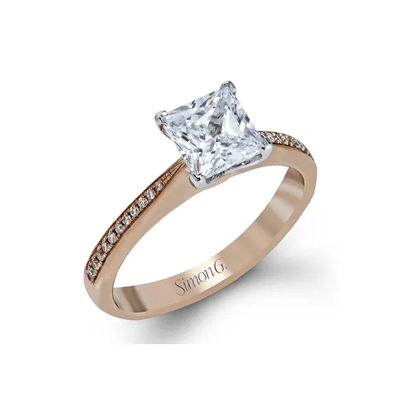 18k Rose Gold Semi-mount Engagement Ring Diamonds Direct St. Petersburg, FL