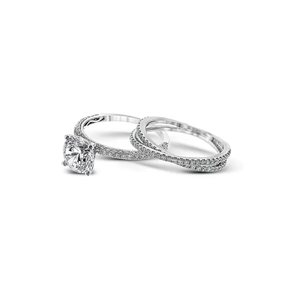18k White Gold Wedding Set Image 2 Diamond Showcase Longview, WA