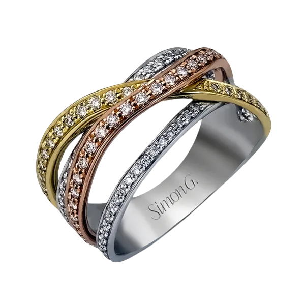 18k Tri-color Gold Diamond Fashion Ring Diamond Showcase Longview, WA