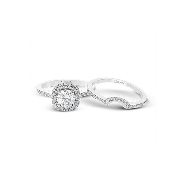 18k White Gold Wedding Set Image 2 Diamond Showcase Longview, WA