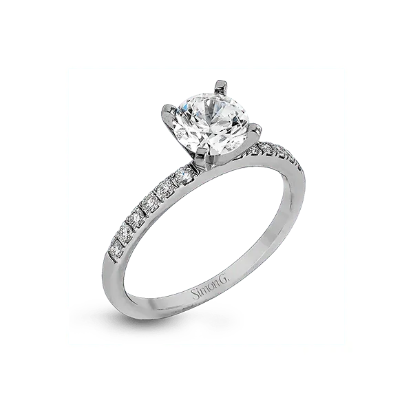18k White Gold Semi-mount Engagement Ring James & Williams Jewelers Berwyn, IL