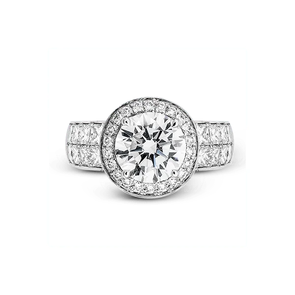 18k White Gold Semi-mount Engagement Ring Image 2 Quenan's Fine Jewelers Georgetown, TX