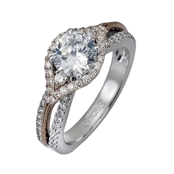 18k White & Rose Gold Semi-mount Engagement Ring Diamond Showcase Longview, WA