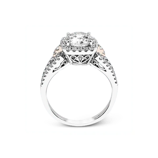18k White & Rose Gold Semi-mount Engagement Ring Image 3 James & Williams Jewelers Berwyn, IL