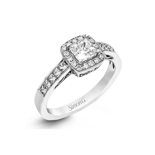 18k White Gold Semi-mount Engagement Ring The Diamond Shop, Inc. Lewiston, ID