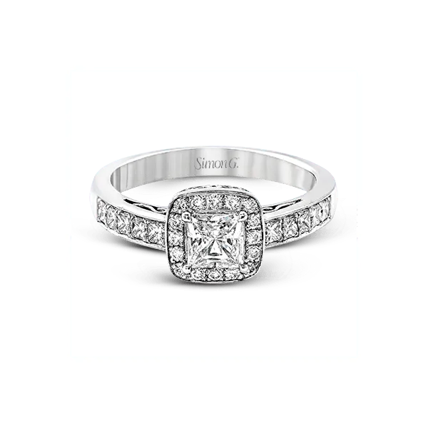 18k White Gold Semi-mount Engagement Ring Image 2 The Diamond Shop, Inc. Lewiston, ID