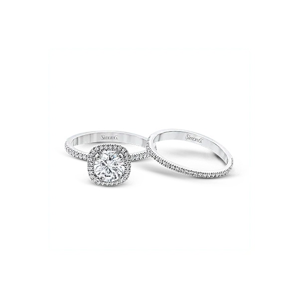 18k White Gold Wedding Set Image 2 James & Williams Jewelers Berwyn, IL