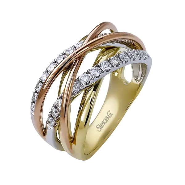 18k Tri-color Gold Diamond Fashion Ring Diamond Showcase Longview, WA