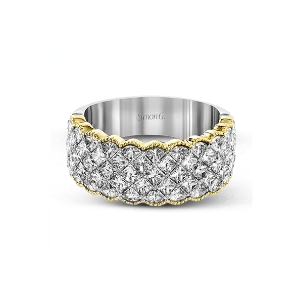 18k Two-tone Gold Anniversary Band Image 2 Diamond Showcase Longview, WA